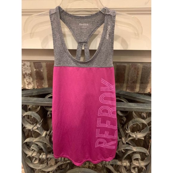Reebok tanktop women’s xsmall, purple and gray, crisscross back (bin B) - Picture 1 of 4